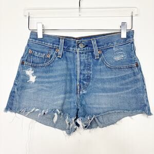 Levi's Women's 501 Blue Denim Jean Shorts W24